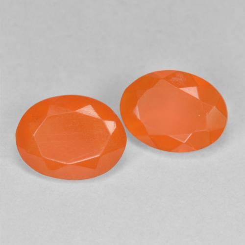 Pedras preciosas de Opala de Fogo fogo laranja natural de 1.19 ct, Corte Oval, Translúcido