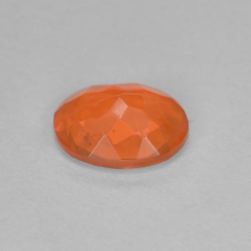 Opala de fogo laranja natural 0,56ct, corte oval, transparente