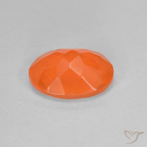 opala de fogo Laranja brilhante Natural 0.70ct, oval, Transparente