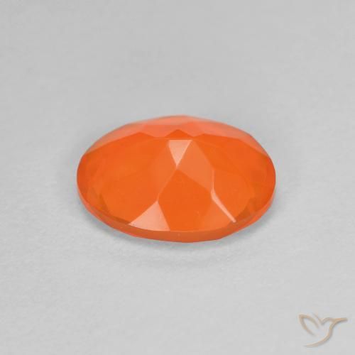 opala de fogo Laranja Médio Natural 0.67ct, oval, Transparente