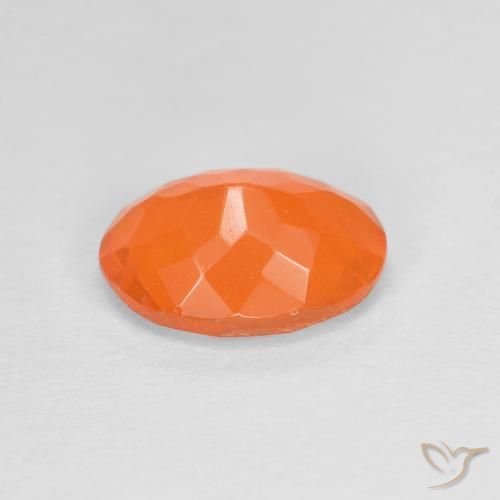 opala de fogo Laranja Médio Natural 0.68ct, oval, Transparente