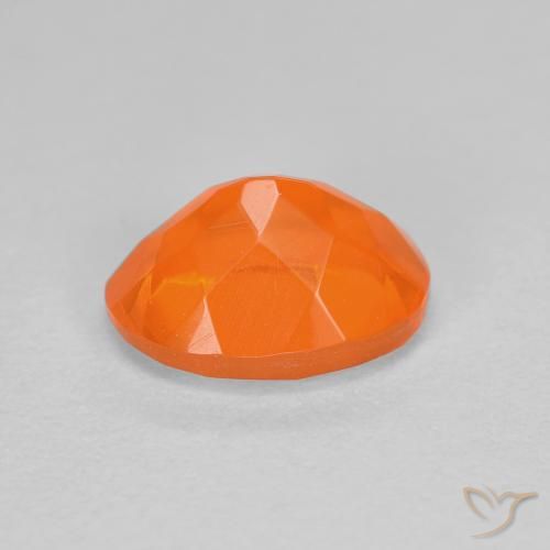 opala de fogo Laranja Médio Natural 0.92ct, oval, Transparente