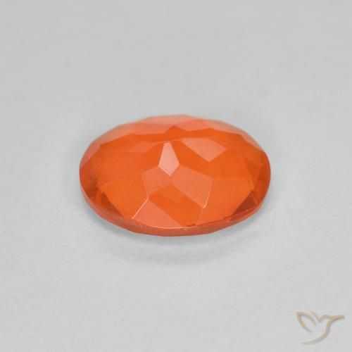 opala de fogo Laranja brilhante Natural 0.56ct, oval, Transparente