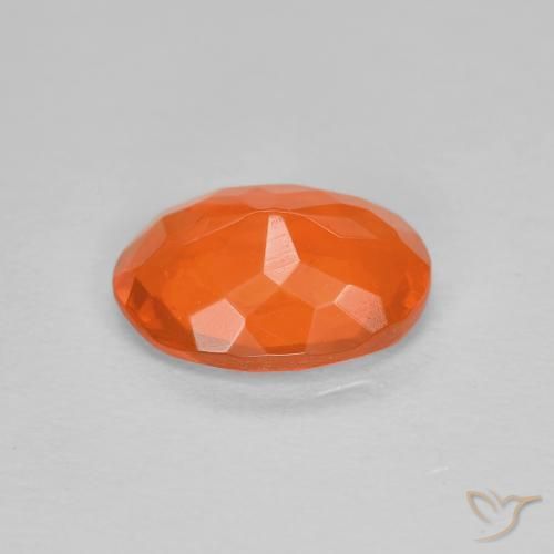 opala de fogo Laranja brilhante Natural 0.67ct, oval, Transparente