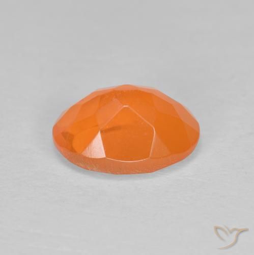 opala de fogo laranja avermelhado Natural 0.83ct, oval, Translúcido