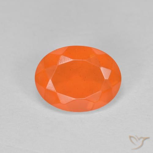 0.69ct Natural Laranja Médio opala de fogo, oval, Translúcido