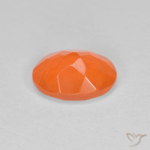 opala de fogo Laranja Médio Natural 0.69ct, oval, Translúcido