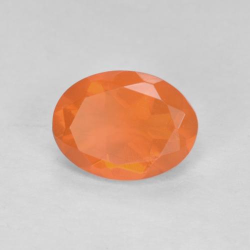 Opala de Fogo Laranja Médio Natural 0.73ct, Corte Oval, Translúcido