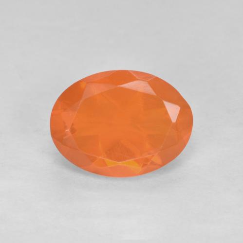 Opala de Fogo Laranja Médio Natural 0.73ct, Corte Oval, Translúcido