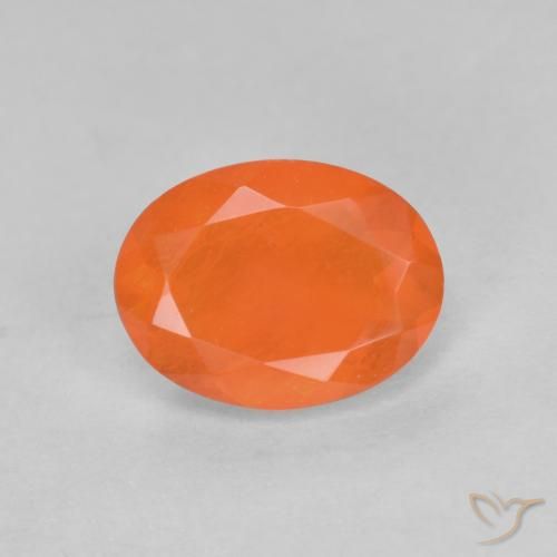 0.68ct Natural Laranja Médio opala de fogo, oval, Translúcido