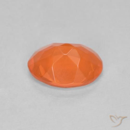 opala de fogo Laranja Médio Natural 0.63ct, oval, Translúcido