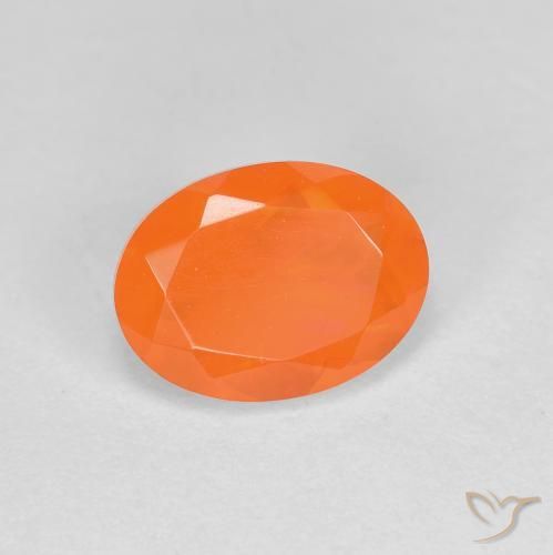 opala de fogo fogo laranja Natural 0.76ct, oval, Translúcido