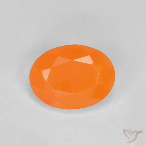 opala de fogo laranja avermelhado Natural 0.70ct, oval, Translúcido