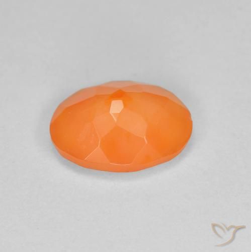 opala de fogo laranja avermelhado Natural 0.70ct, oval, Translúcido