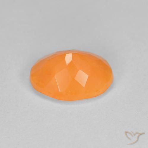 opala de fogo Laranja Médio Natural 0.75ct, oval, Translúcido