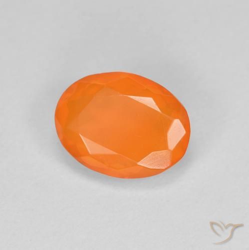 opala de fogo laranja avermelhado Natural 0.67ct, oval, Translúcido