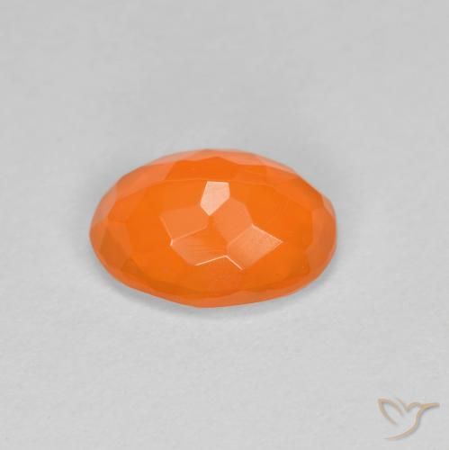 opala de fogo laranja avermelhado Natural 0.67ct, oval, Translúcido