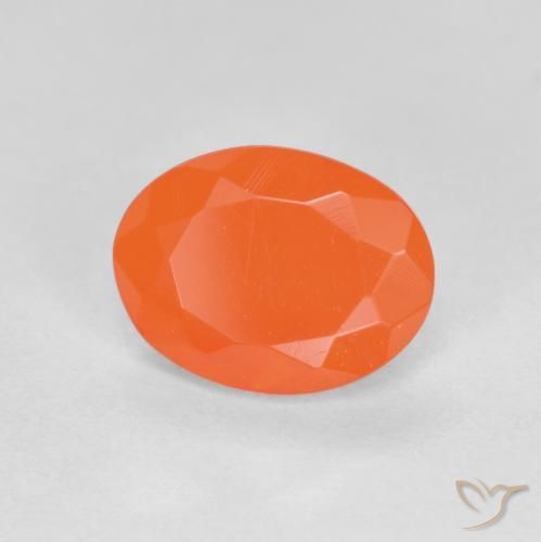 opala de fogo Laranja brilhante Natural 0.69ct, oval, Translúcido