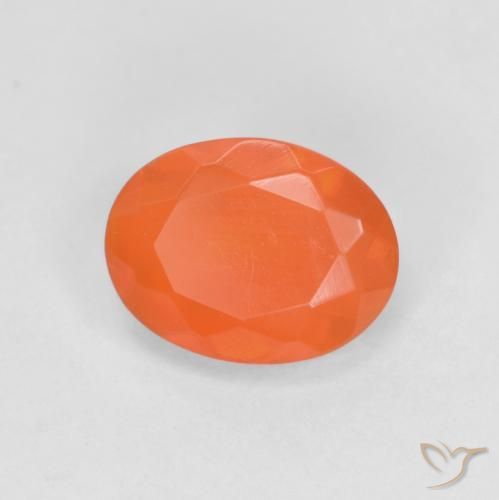 opala de fogo Laranja Avermelhado Profundo Natural 0.64ct, oval, Translúcido