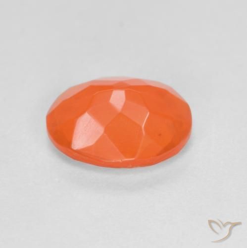 opala de fogo Laranja Médio Natural 0.72ct, oval, Translúcido