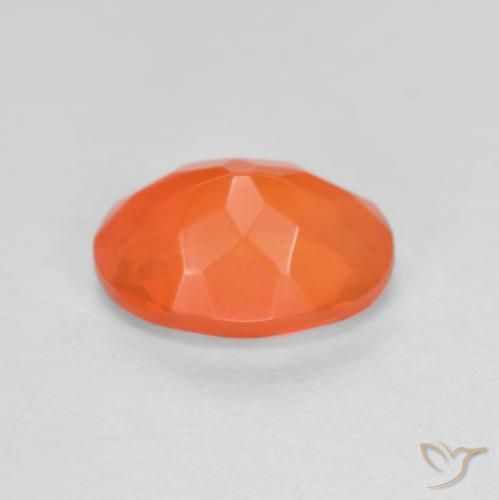 opala de fogo Laranja Intenso Natural 0.72ct, oval, Translúcido
