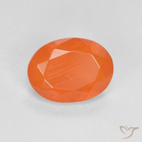 opala de fogo Laranja brilhante Natural 0.77ct, oval, Translúcido