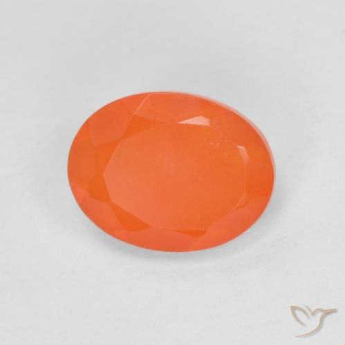 opala de fogo Laranja Intenso Natural 0.72ct, oval, Translúcido