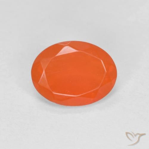 0.59ct Natural Laranja Intenso opala de fogo, oval, Translúcido