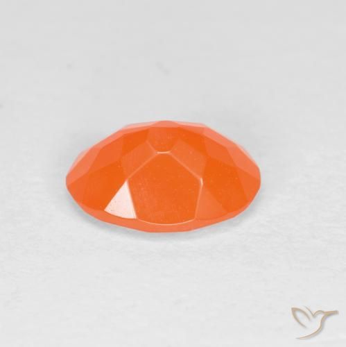 opala de fogo Damasco Laranja Quente Natural 0.64ct, oval, Translúcido