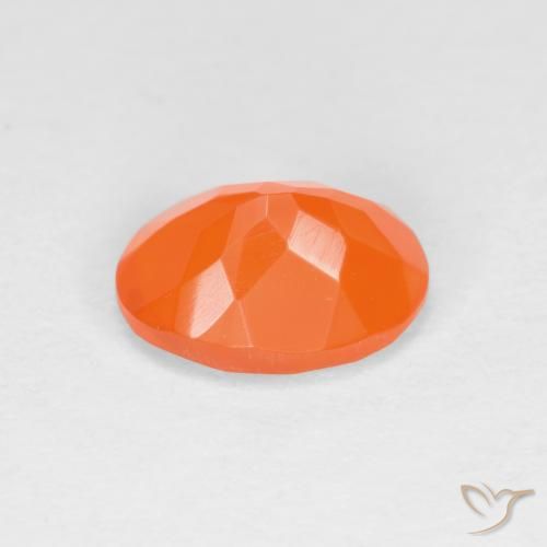 opala de fogo Laranja Médio Natural 0.82ct, oval, Translúcido