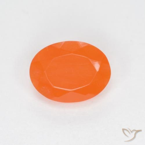 0.58ct Natural Laranja Médio opala de fogo, oval, Translúcido