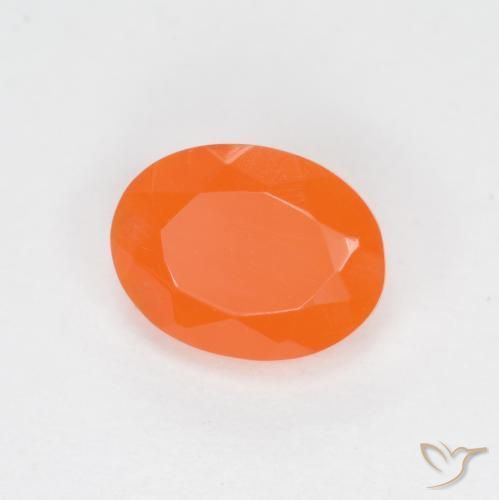 opala de fogo Laranja Médio Natural 0.58ct, oval, Translúcido