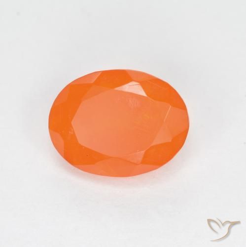 opala de fogo laranja avermelhado Natural 0.69ct, oval, Translúcido