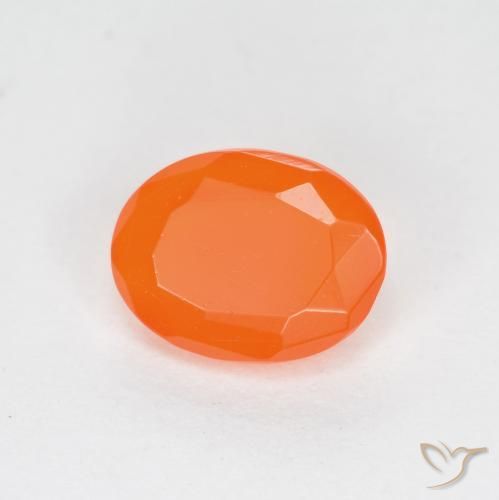 opala de fogo laranja avermelhado Natural 0.64ct, oval, Translúcido