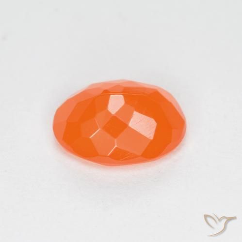 opala de fogo laranja avermelhado Natural 0.64ct, oval, Translúcido