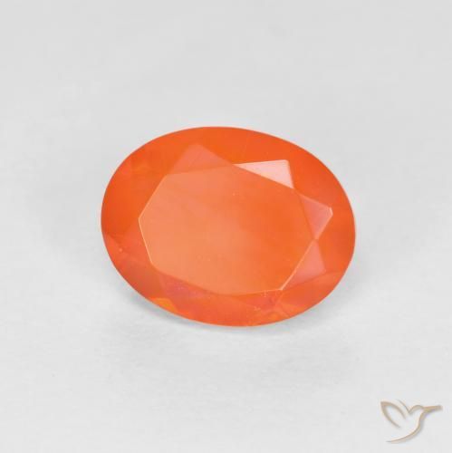 opala de fogo Laranja Intenso Natural 0.77ct, oval, Translúcido
