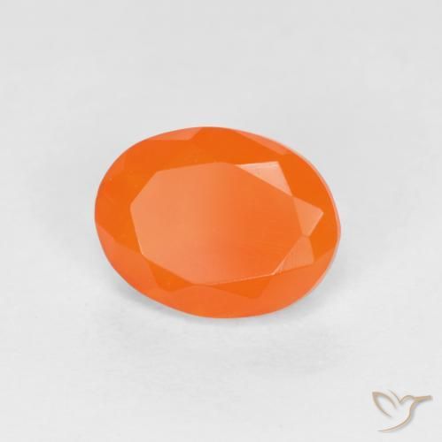opala de fogo Laranja Intenso Natural 0.76ct, oval, Translúcido