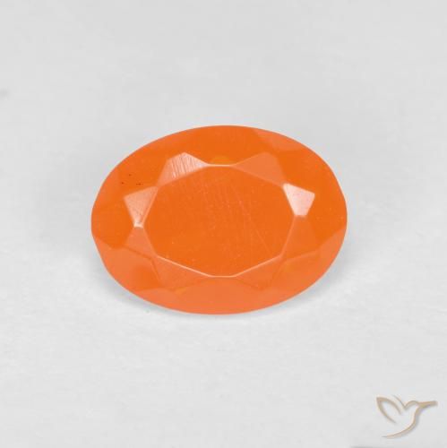 0.71ct Natural Laranja Médio opala de fogo, oval, Translúcido