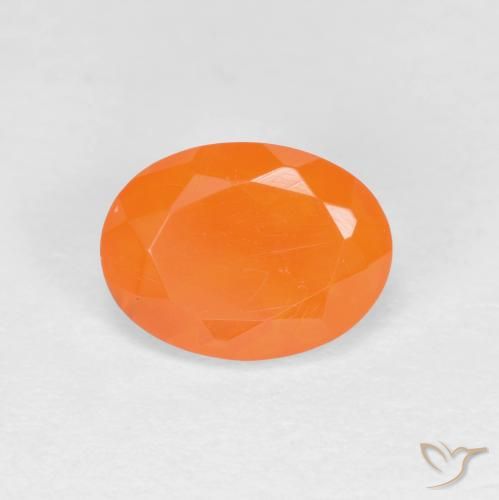 0.70ct Natural Laranja brilhante opala de fogo, oval, Translúcido