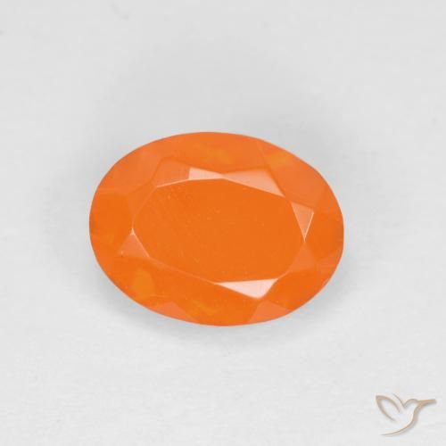0.61ct Natural Laranja Intenso opala de fogo, oval, Translúcido