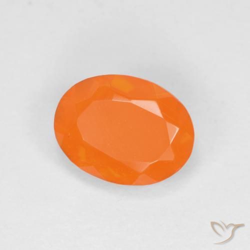 opala de fogo Laranja Intenso Natural 0.61ct, oval, Translúcido