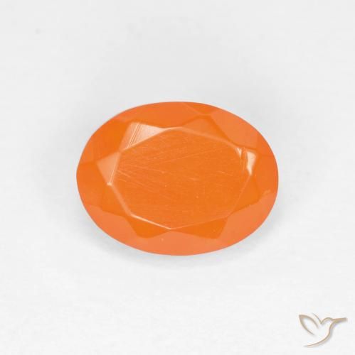 0.54ct Natural Laranja Médio opala de fogo, oval, Translúcido
