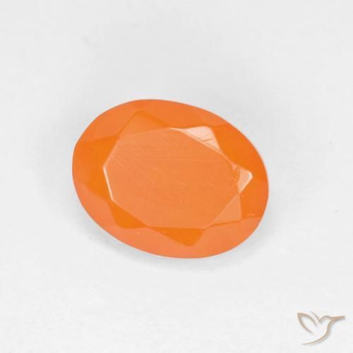 opala de fogo Laranja Médio Natural 0.54ct, oval, Translúcido