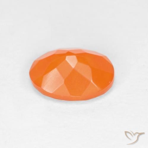opala de fogo Laranja Médio Natural 0.54ct, oval, Translúcido