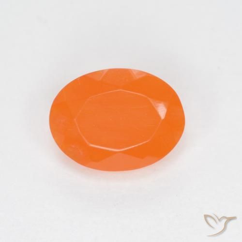 0.62ct Natural Laranja Médio opala de fogo, oval, Translúcido