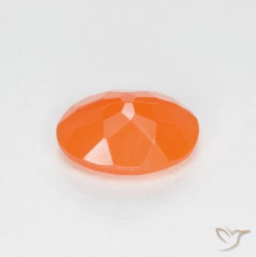 opala de fogo Laranja Médio Natural 0.62ct, oval, Translúcido