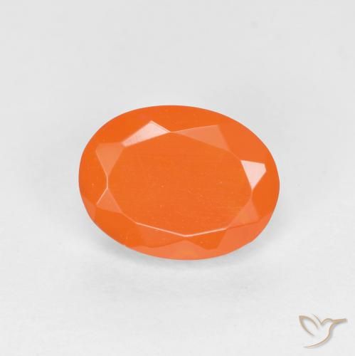 0.71ct Natural Laranja Médio opala de fogo, oval, Translúcido
