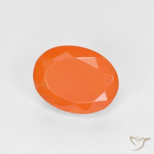 opala de fogo Laranja Médio Natural 0.71ct, oval, Translúcido