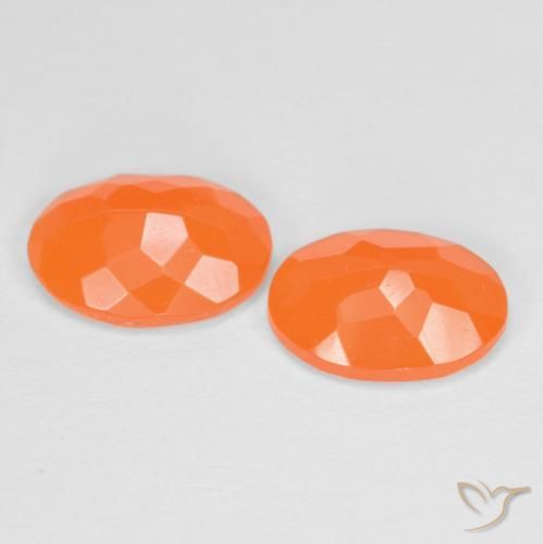 Pedras preciosas de opala de fogo Damasco Laranja Quente natural de 1.08 ct, oval, Translúcido