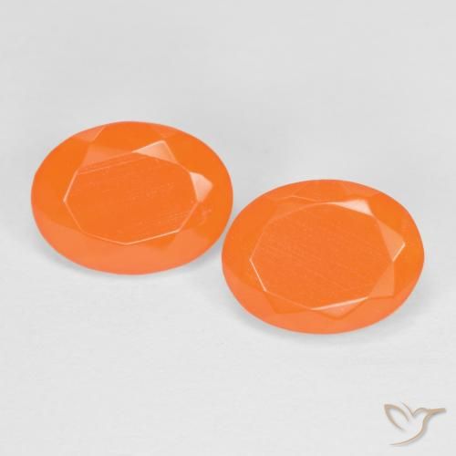1.56ctw Natural Laranja Médio opala de fogo, oval, Translúcido
